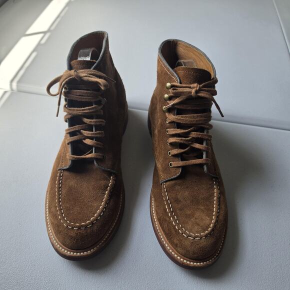 J Crew Kenton Pacer Suede Chukka Boots Mens 9.5 Brown Moc Toe Lug Sole Lace Up main image 6